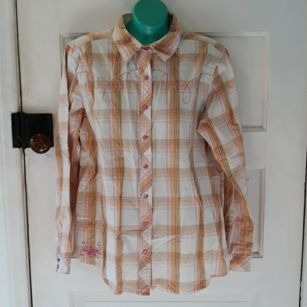 Bit & Bridal large pearl snap western ladies